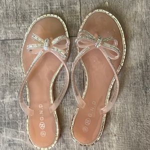 Beautiful Sequin Lined Flip Flop